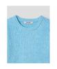 8SECONDS Ribbed Round Neck Half Sleeve Pullover Sky Blue