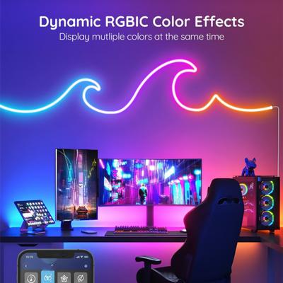 1-10M/32.8F RGB неоновая лента, светодиодные ленты, многоцветная подсветка, игровая комната, украшение атмосферы, светодиодная лента, водонепроницаемая