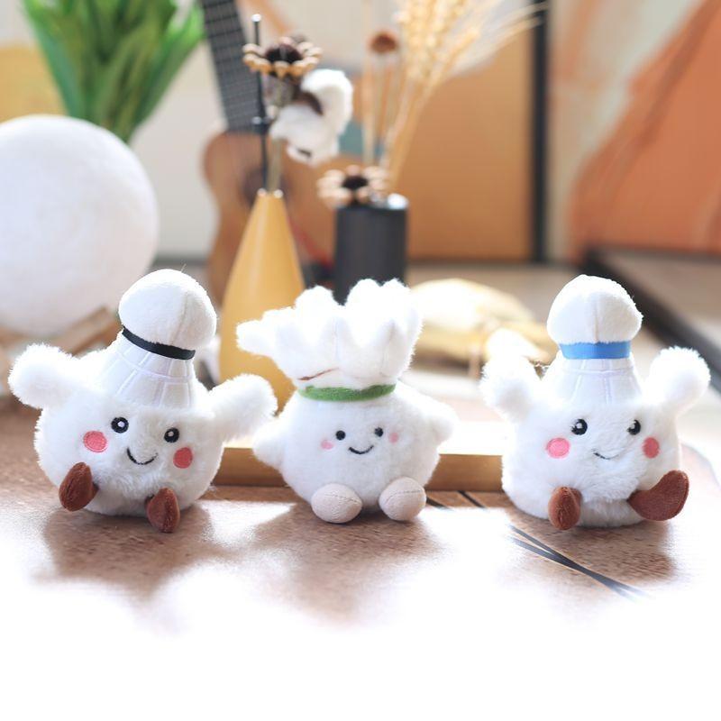 Stuffed Plush Badminton Keychain Backpack Pp Cotton Short Plush Gift For Teens