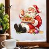 Easy to Apply Wall Murals Santa Claus Sticker, Waterproof PVC Decal, Removable Decorative Window Clings Festive Art for Glass Windows And Doors