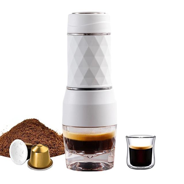 Cafelffe 3 в 1 портативная кофемашина горячая/холодная вода ручная эспрессо-машина для капсул и молотого ручного пресса для кофемашины для дома и путешествий