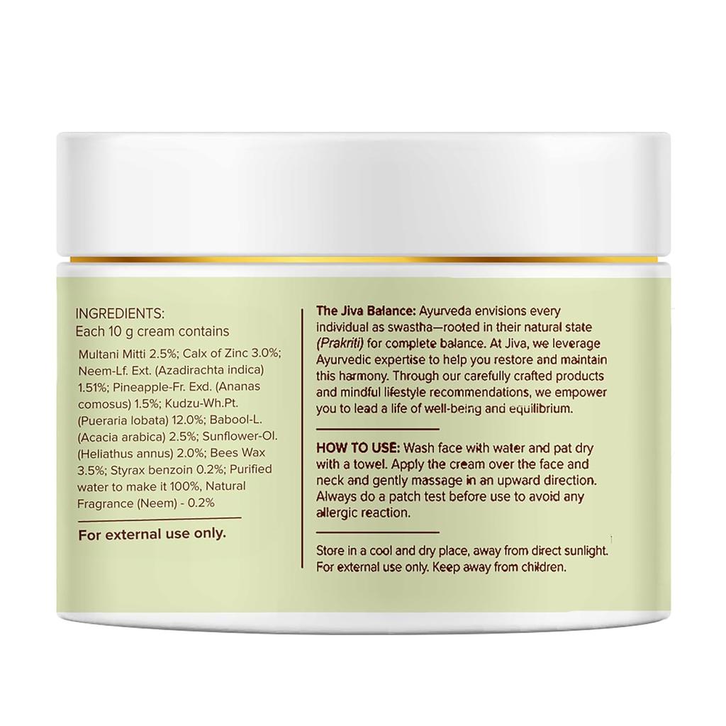 Jiva Neem Mud Pack 100gm Natural Face Clay Mask for Deep Cleansing and Oil Control Pack of 2
