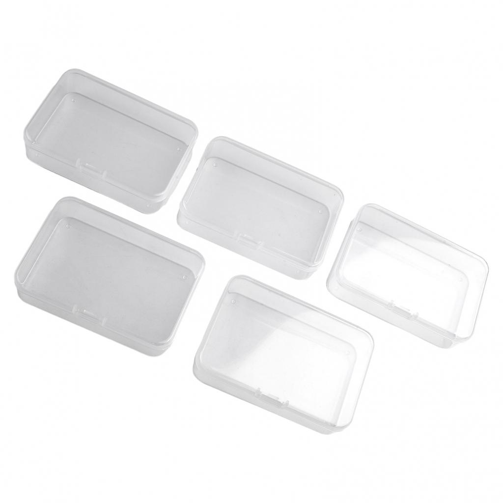 Keeper Plastic Box Transparent Crafts Neads Organizer Clear Case ID Card