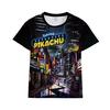 Pokemon Detective Pikachu Tshirt 3d Print Short Sleeve Cosplay Costume Tee Tops