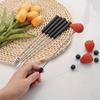 6pcs Stainless Steel Cheese Fruit Fork Cake Chocolate Cheese Fork Cheese Hot Pot Fork Fruit Dessert Fork