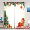 2pcs,Curtains Christmas Tree Gifts (4) Modern Fashionable Curtains Versatile Durable Polyester Curtains Room Decor Suitable for