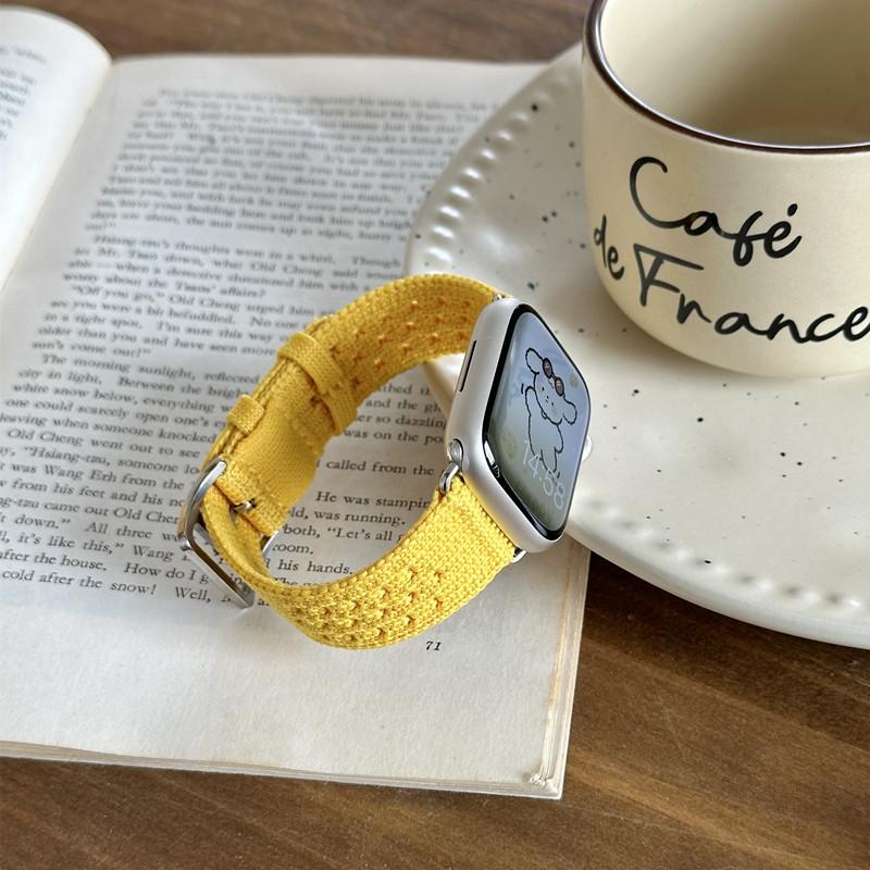 Вязаный спортивный ремешок для Apple Watch Band 46 мм 38 мм 40 мм 41 мм 44 мм 42 мм 45 мм 49 мм Браслет для iWatch Series 9 8 7 6 5 4 3 SE Ultra 2