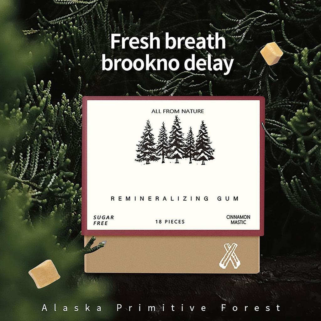 Remineralizing Chewing , New Organic Natural Mastic Mint Sugar-Free Freshen Breath For Teeth & Health Enamel Care 4 Boxes