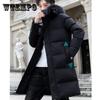 Large Fur Collar Down Jacket Men's Winter Thickening Cotton Jacket Mid-length Hooded Outwear Casual Jacket Wild Zipper Warm Down Coat