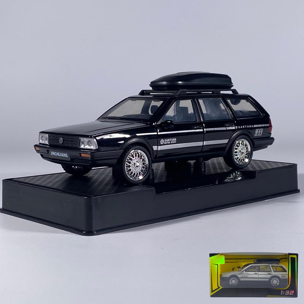 1/32 VolksWagenwerk Santana Wagon Литой металлический модельный автомобиль Миниатюрная модель автомобиля Украшения Коллекция для мальчиков Дисплей Подарок для друзей