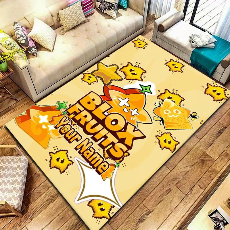 Bloody Fruits Adventure Custom Name Carpet Rug For Living Room Bedroom Home Sofa Decoration Kids Play Nonslip Floor Mat