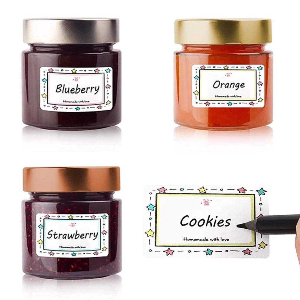 250Pcs/Roll Blank Kitchen Name Label Sticker Color Border Date Stickers Adhesive Label Refrigerator