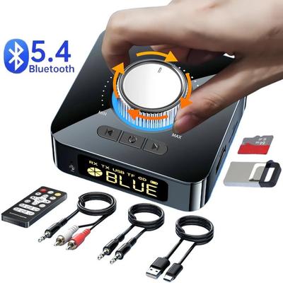 M5 Светодиодный Дисплей Bluetooth Аудио Передатчик Приемник 3.5мм AUX R/L RCA TF/USB-накопитель Разъем Стерео Беспроводной Адаптер ИК-Управление С Микрофоном