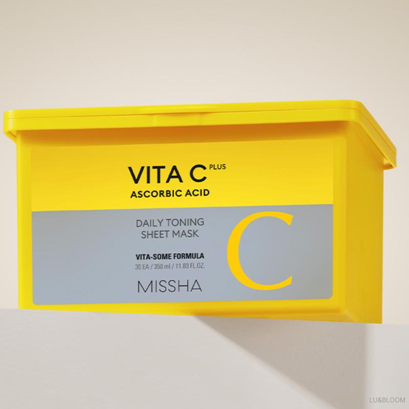 MISSHA Ежедневная тонизирующая тканевая маска Vita C Plus, 30 шт. (+Бесплатный подарок)