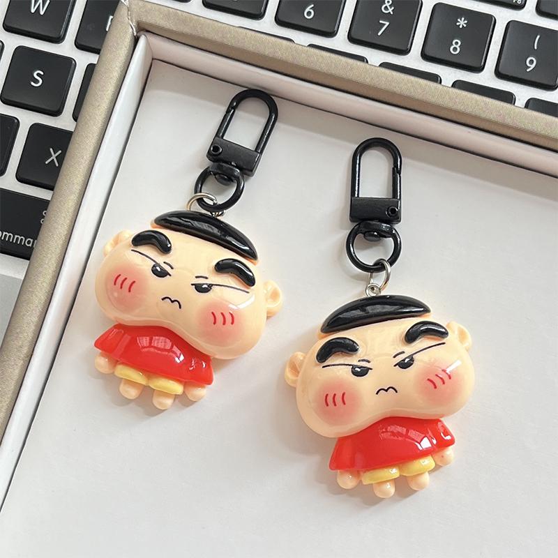 Милая кукла Crayon Shin-Chan, брелок из смолы для девочек, подвеска на рюкзак, брелок, аксессуары, креативные подарки для пар