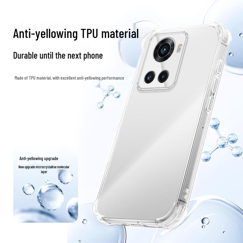 OnePlus ACE Racing Edition Transparent TPU Case with Airbag Corner Protection