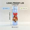 1PC Christmas Pine Tree 750ml Color Plastic Sports Water Bottle Leakproof Flip Straw Lid Suitable for Sports Office Home Use