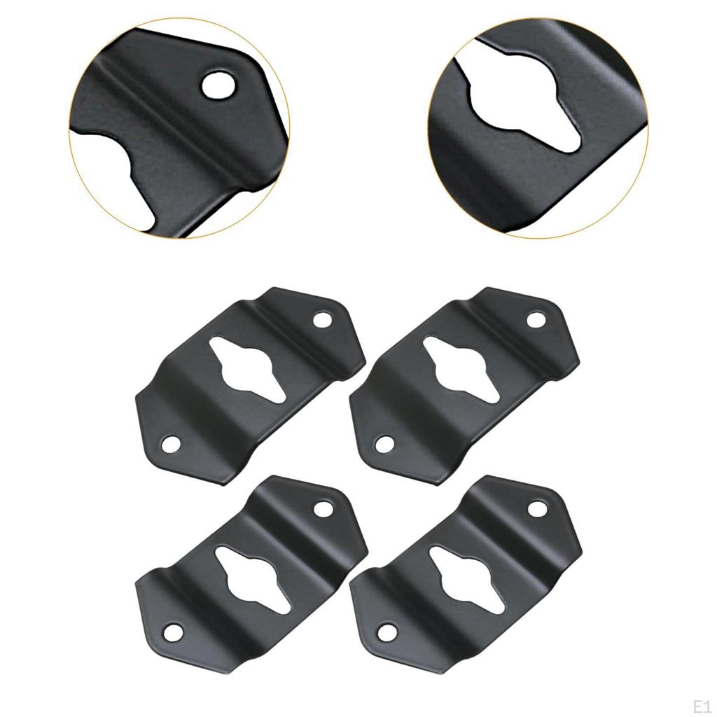 6 Pieces Speaker Wall Hanger Plate Bracket Connectors Accessory Universal for Clocks, Cooker Hoods