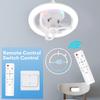360 ° Rotation Ceiling Fan Light E27 Fan With Remote Control LED Fan Light For Living Room Home Bedroom Study Top Fan Light