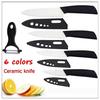 5pcs Ceramic Knife Set 3" 4" 5" 6" Inch+ Peeler+Covers Fruit Knife Set Kitchen Knives Cutting Tools