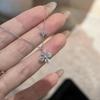 925 Sterling Silver Dainty Lucky CZ Leaf Necklace For Women Exquisite Flowers Elegant Pendant Necklace Mother's Day Jewelry Gift