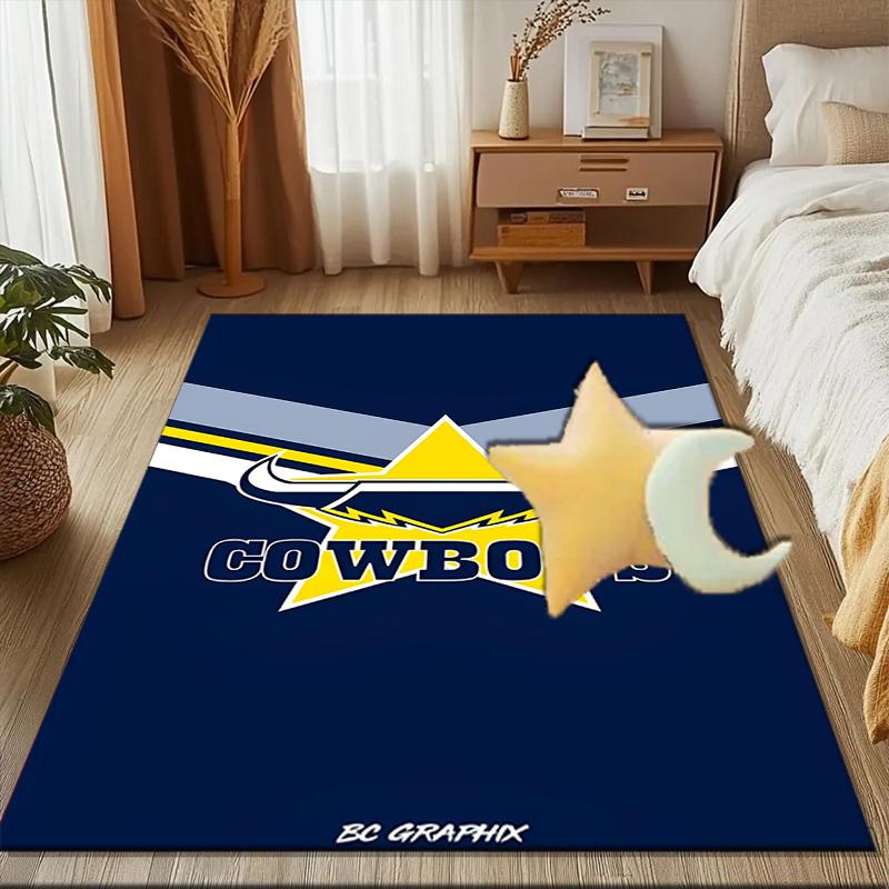 North Queensland Rugby Rug Office Floor Mat - Machine Washable for Bedroom, bedroom, livingroom, Room Decor Fan Gifts Christmas