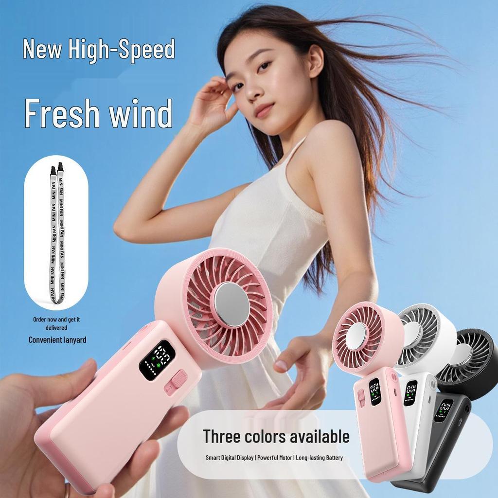 Portable USB Rechargeable Mini Handheld Fan with Folding Design and Silent Operation