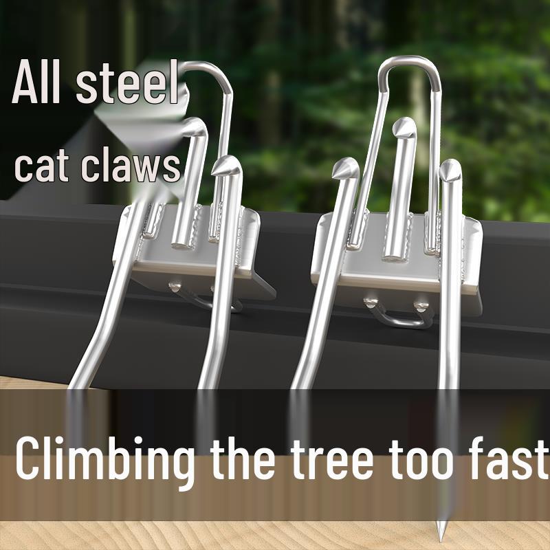 Steel Tree Climbing Foot Spikes with Cat Claw Design