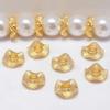 20 шт. Металлические бусины-разделители с позолотой 14K/18K, плоские круглые, для изготовления ювелирных изделий, ожерелья, серег, браслета