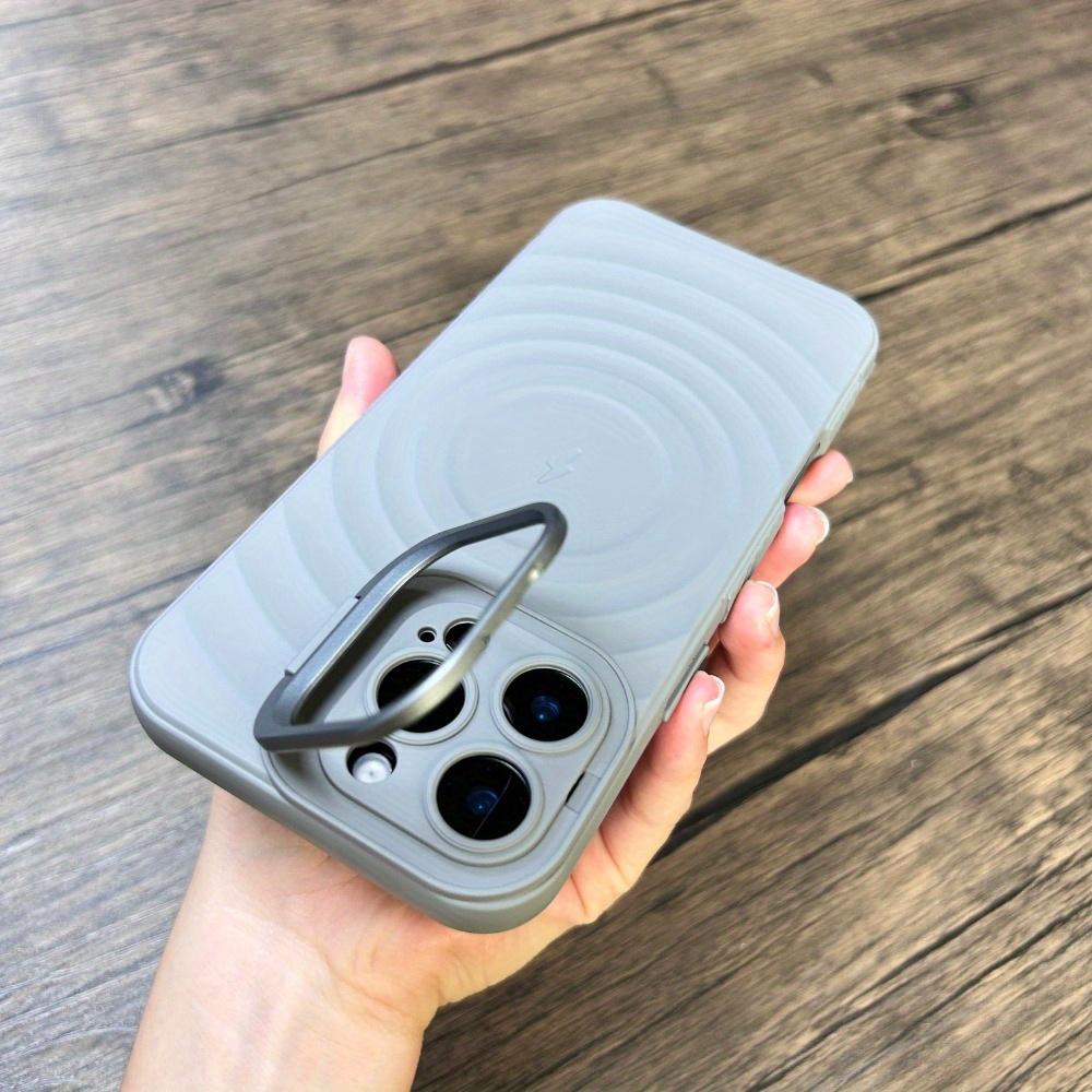 Роскошный магнитный чехол для iPhone 16 15 14 13 Pro Max с камерой, скрытый кронштейн, защитный мягкий чехол