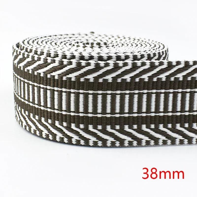 2/3/5M Meetee 38/50 мм Жаккардовая Полиэстеровая Лента-стропа По Метру Декоративная Лента-стропа Ремень для Рюкзака Швейные Аксессуары для Одежды