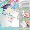 ABBY-30 PCS Acrylic Mini Mirror Tiles Self Adhesive, Square High-Definition Tiny Mirror Tiles For Crafts