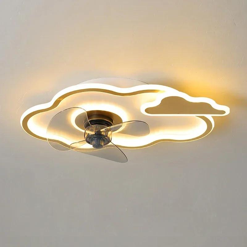 Потолочный вентилятор Nordic для помещений, светильник Iron Golden Clouds, минималистичный вентилятор для детской спальни, светодиодное освещение, детский светильник 110 В 220 В