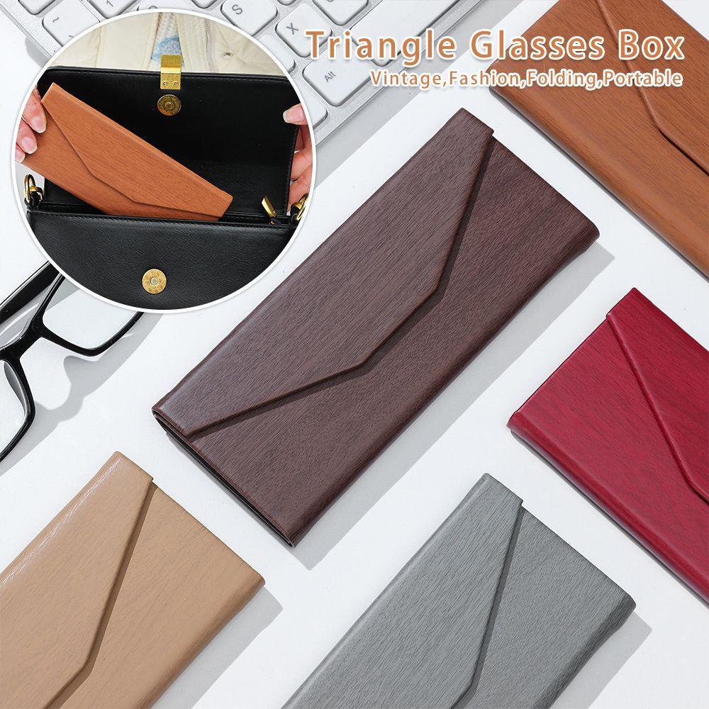 Модный портативный футляр для очков с текстурой дерева, коробка для очков, аксессуары для очков, держатель для очков