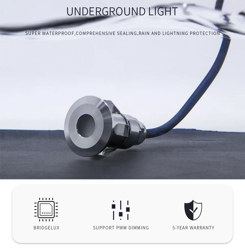 Mini LED IP68 Waterproof Stainless Steel Pool Light DC12V 24V Small Spotlight Staircase Passage Garden Terra Underground Light