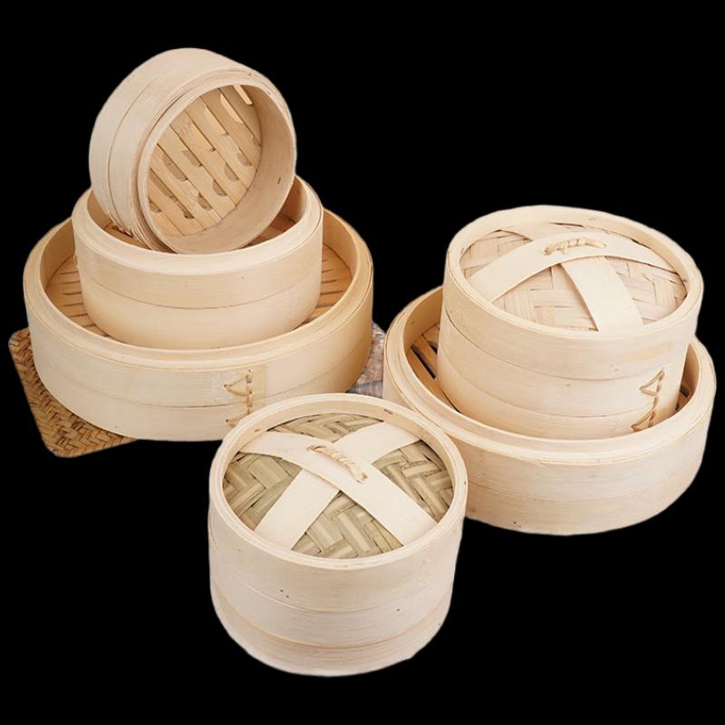 Zhengheng Natural Bamboo Deep Steamer Basket for Dim Sum & Buns