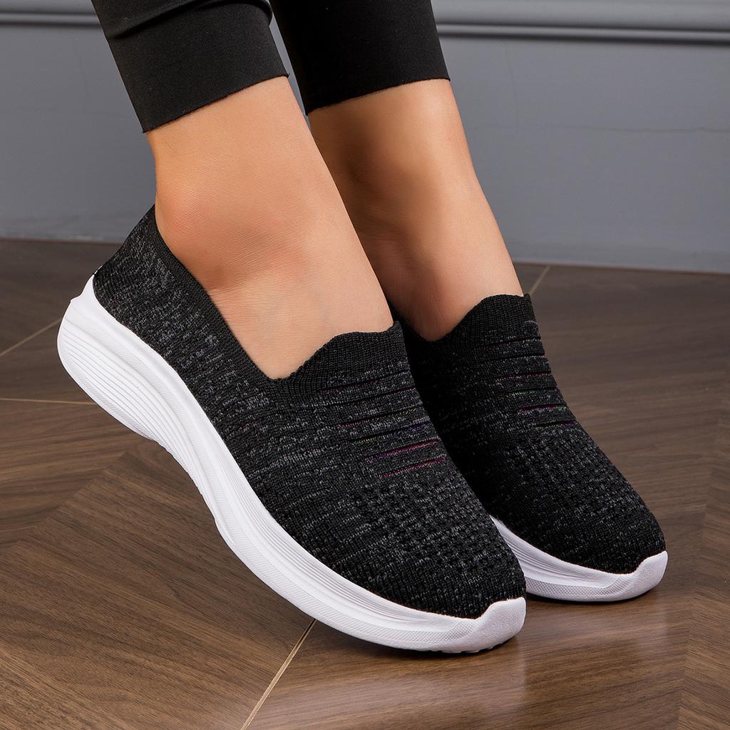 Shoes Women'S And Women'S Large Size Cloth Shoes Breathable Fly-Woven Shoes Soft-Soled Casual Mother Shoes