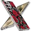 Алый Красный Цветок Розы Чехол Для Samsung Galaxy S26 S25 S24 Ultra S23 S21 FE S22 Plus A53 A54 A34 A15 A25 A35 A55 A26 A36 A56 5G Тонкий Прозрачный Жесткий Чехол