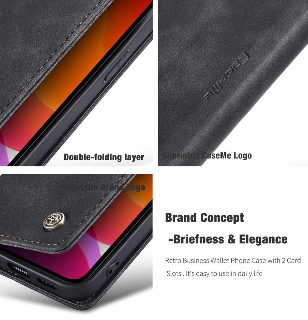 Флип-кейс CaseMe для iPhone 14 13 12 Mini Pro Max Ретро Магнитная Карта Кожаный Кошелек для iPhone 11 Pro 8 7Plus XR XS Max SE 2020