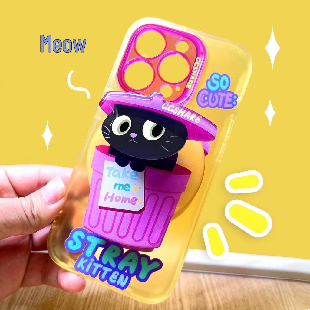 GGSHARE Магнитный чехол для телефона Stray Cat для Apple 17 - Матовый, Милый, Уникальный IMD дизайн
