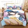 Комплект постельного белья Sakurajima Mai Single Twin Full Queen King Size Bed Set Aldult Boys Bedroom Duvetcover Sets 3D Print Anime bed