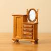 1:12 кукольных миниатюрных винтажных туалетных столиков с зеркалом, комодом, мебелью, модель декора, игрушка, кукольный дом, аксессуары