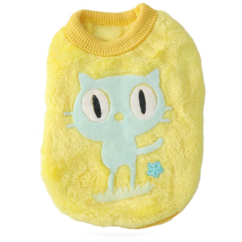 Новая одежда для питомцев - Повседневный собачий свитер с мультяшным животным для маленьких собак - Зимняя теплая и плотная одежда для щенков