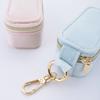 Jewelry Storage Box with Zipper Closure Protective Interior Lining Velvet Jewelry Holder Easy Carrying Keychain