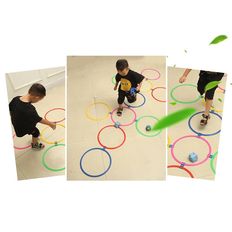 10Pcs Outdoor Funny Physical Training Sport Lattice Jump Rings Portable Football Soccer Speed Agility Training Rings