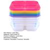 4-Compartment Lunch Box BPA-Free Stackable Food Containers Reusable Meal Prep Storage Food-Grade Microwave Safe Box for Home School Picnic Portion