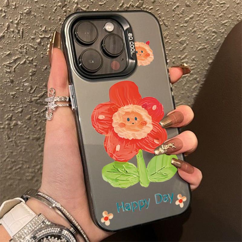 Cute Smile Sunflower Electroplate IMD Phone Case For Mi 14 13 12 12T 13T Pro 11 Lite Poco F5 X5 X6 M6 Pro Back Cover