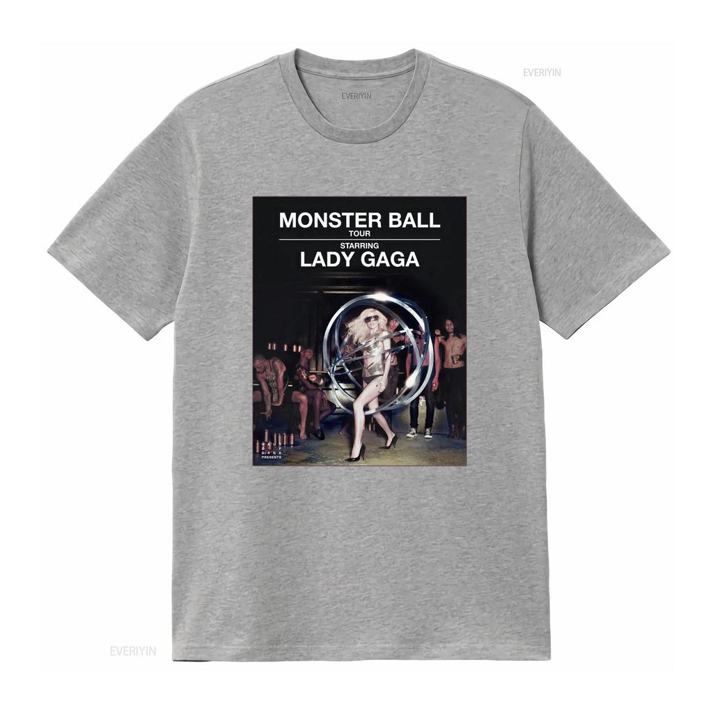 Lady Gaga The Monster Ball Tour Concert T Shirt S To XL vintage Washed Casual Versatile fashion Stretched homme