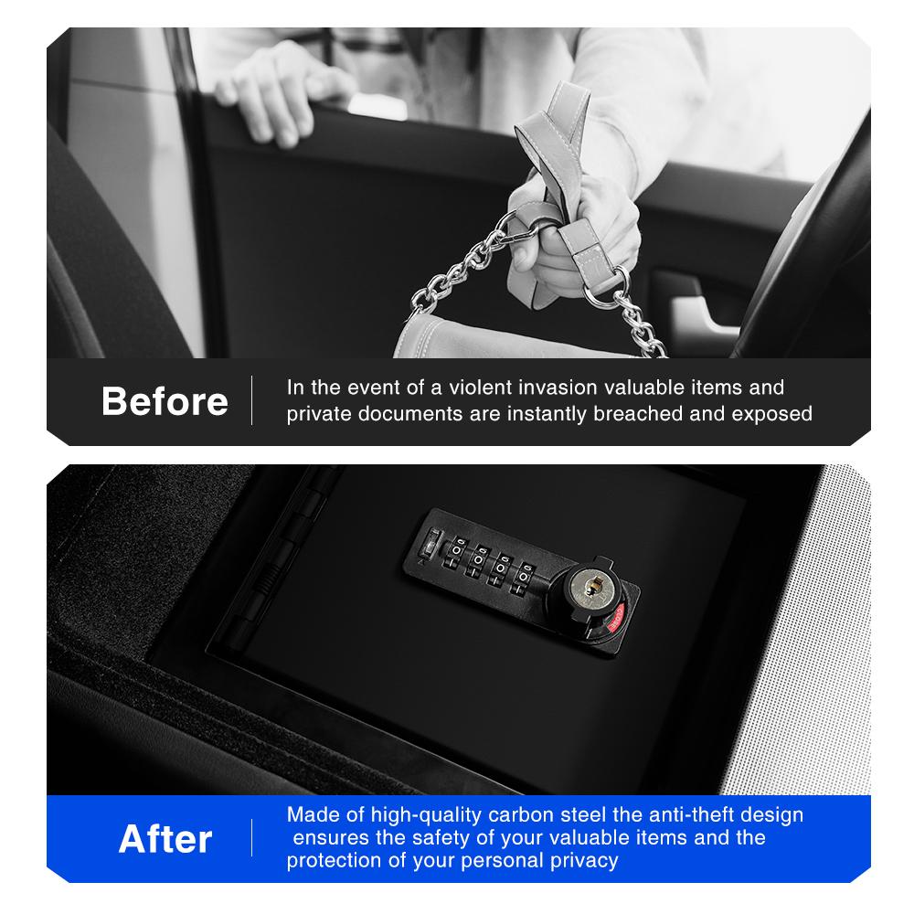Fit For Tesla Model 3 Highland Model Y Juniper Model Y L 2025 Armrest Password Storage Box Accessories Center Console Lock Box