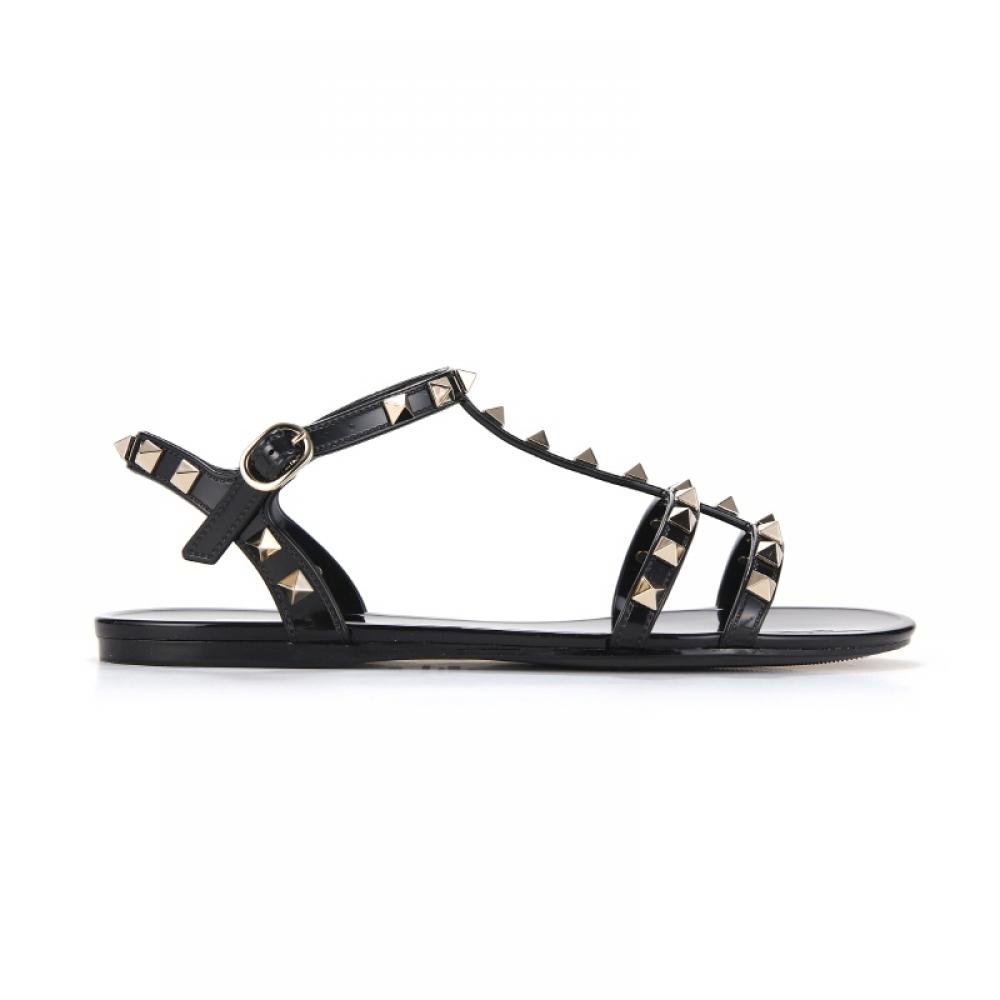 Сандалии на плоской подошве Valentino Rockstud 6w2s0h38 Pvs 0no